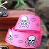 Order  Pirate Ribbon - Skull & Cross Bones Hearts/Shocking